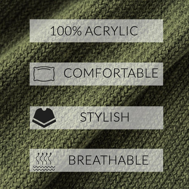 Ferand Shawl Wraps for Women, Cozy Lightweight Poncho Cape with Pockets, Warm for Fall Winter Travel - Image 5